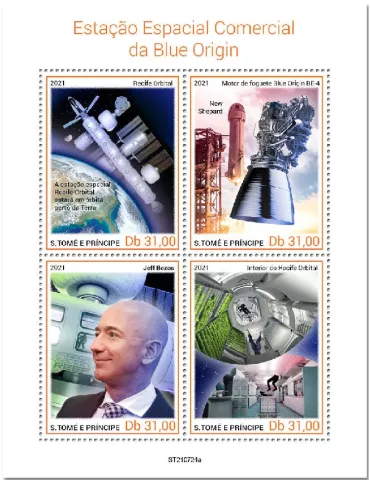 n° 8695/8698  - Timbre SAINT-THOMAS ET PRINCE Poste