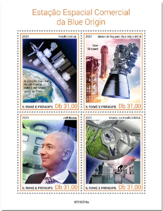 n° 8695/8698  - Timbre SAINT-THOMAS ET PRINCE Poste