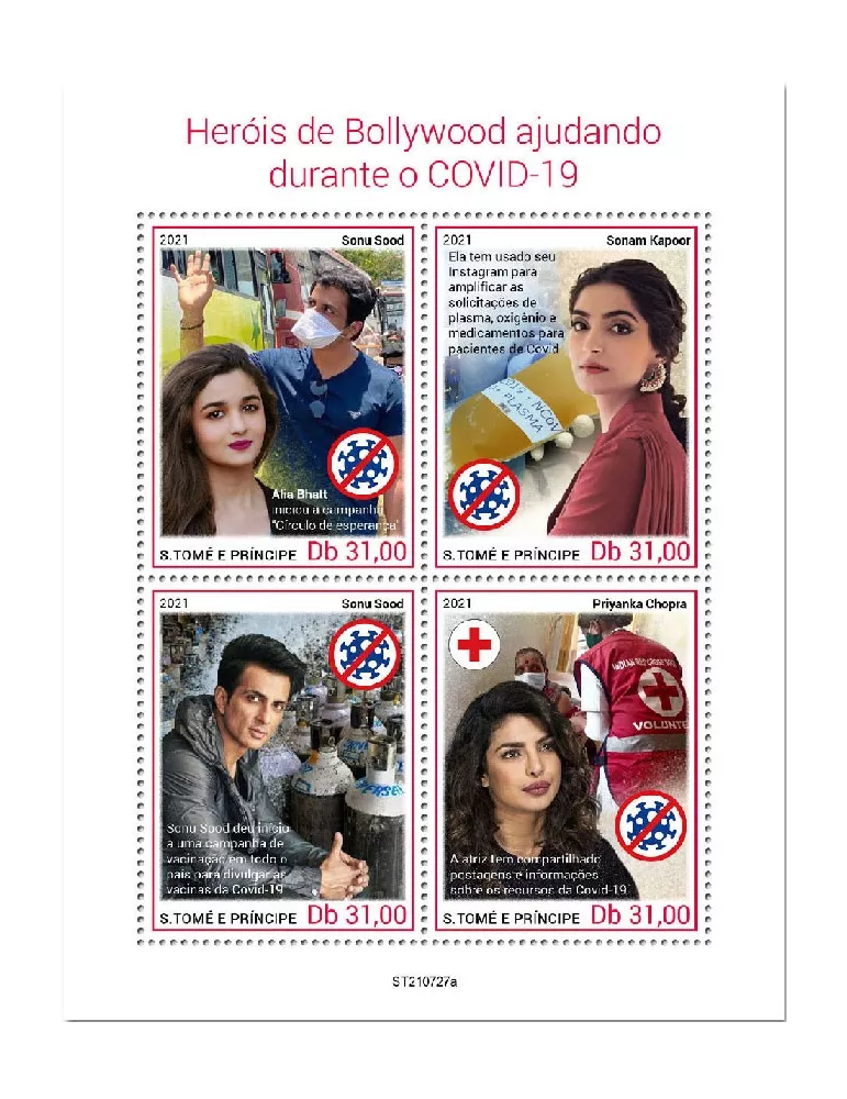 n° 8707/8710  - Timbre SAINT-THOMAS ET PRINCE Poste