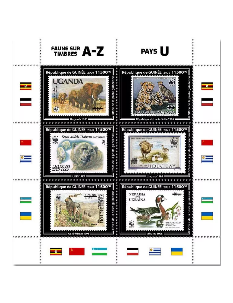 n° 10722/10727  - Timbre GUINEE Poste