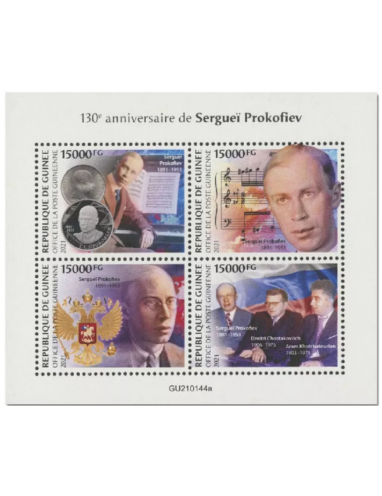 n° 11016/11019  - Timbre GUINEE Poste