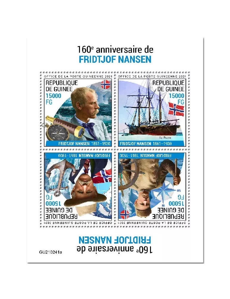 n° 11220/11223  - Timbre GUINEE Poste