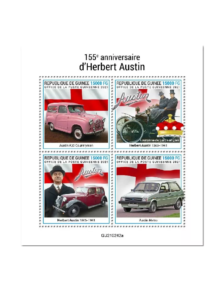 n° 11224/11227  - Timbre GUINEE Poste