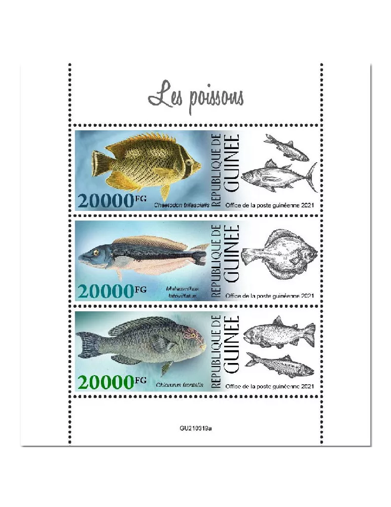 n° 11407/11409  - Timbre GUINEE Poste