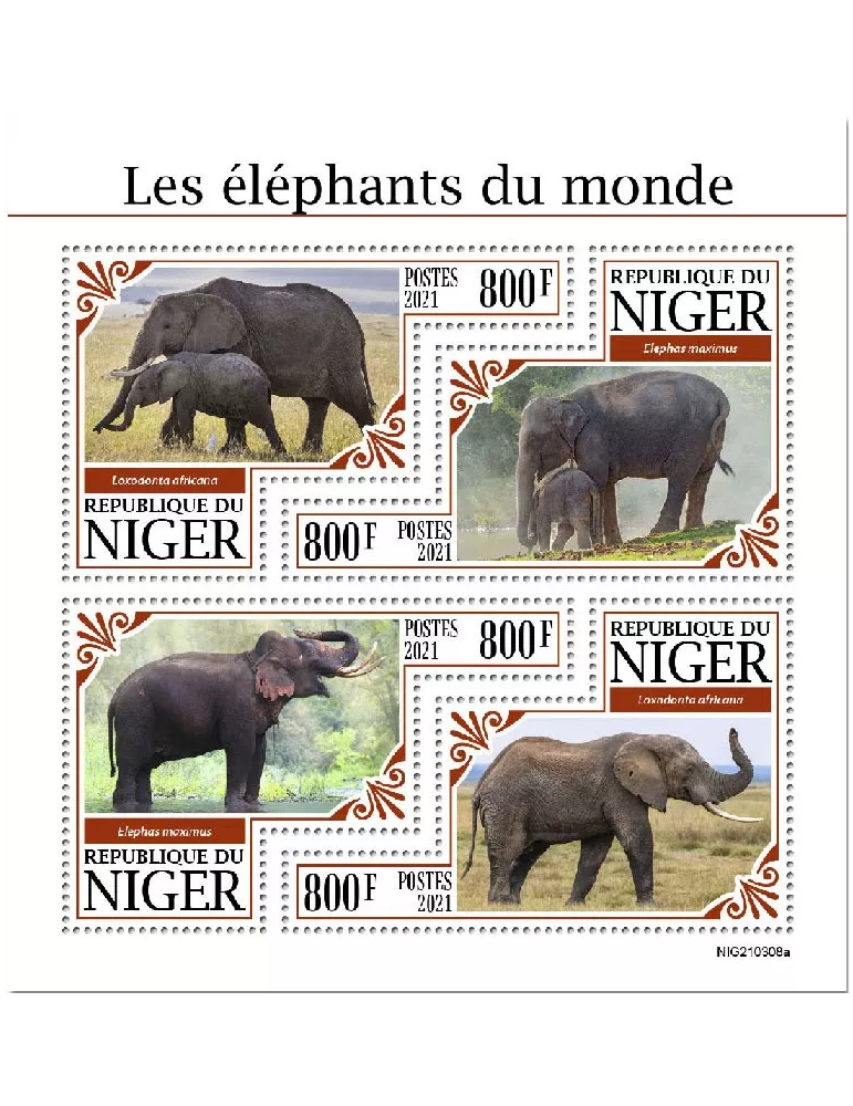 n° 6390/6393  - Timbre NIGER Poste