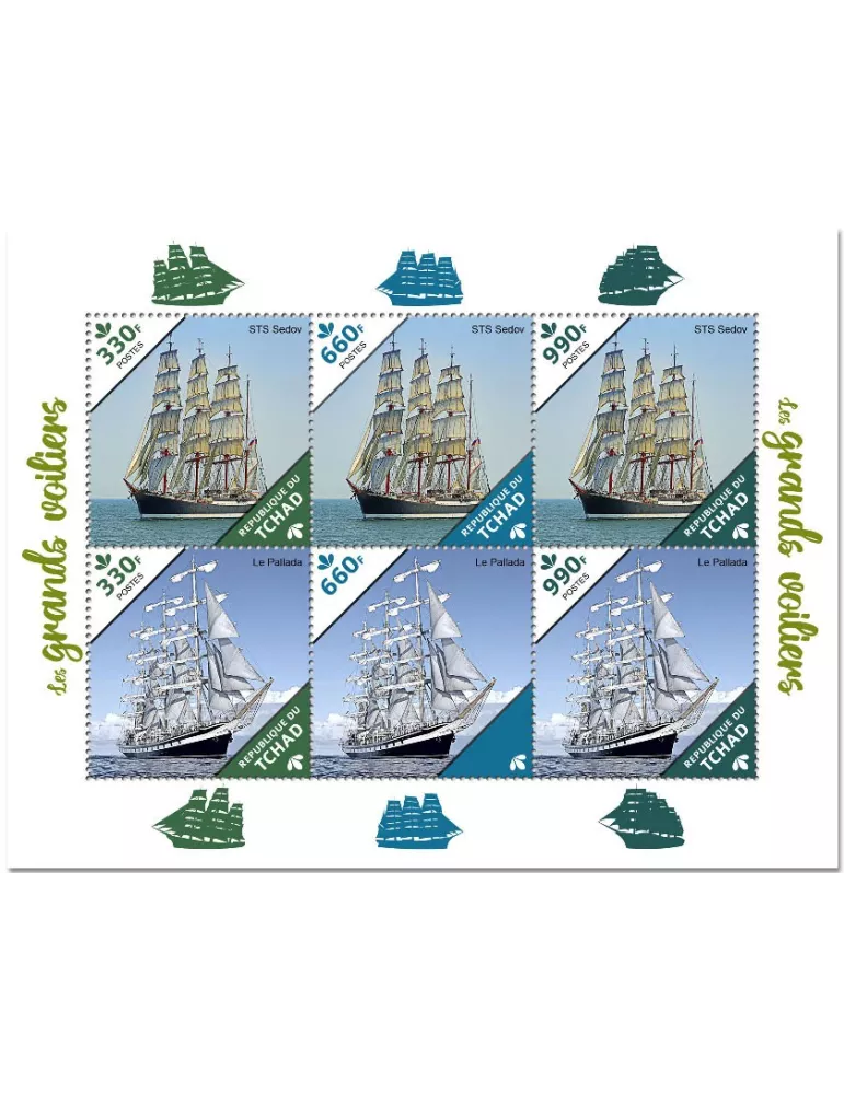 n° 3048/3053  - Timbre TCHAD Poste