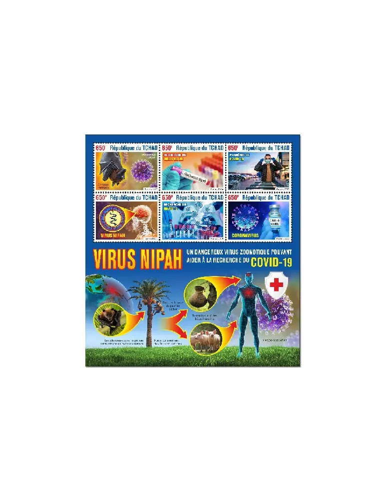 n° 3150/3155  - Timbre TCHAD Poste