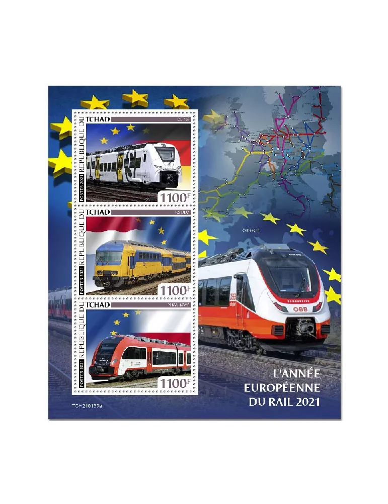n° 3262/3264  - Timbre TCHAD Poste