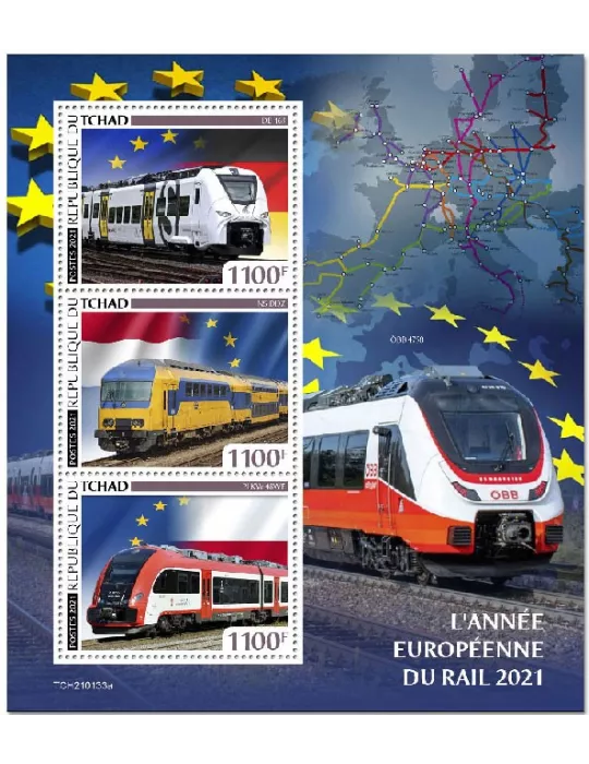 n° 3262/3264  - Timbre TCHAD Poste