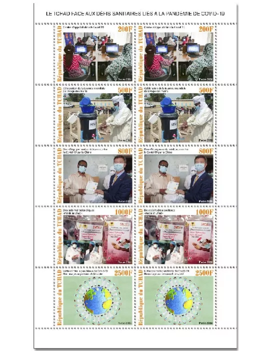 n° 3273/3277  - Timbre TCHAD Poste