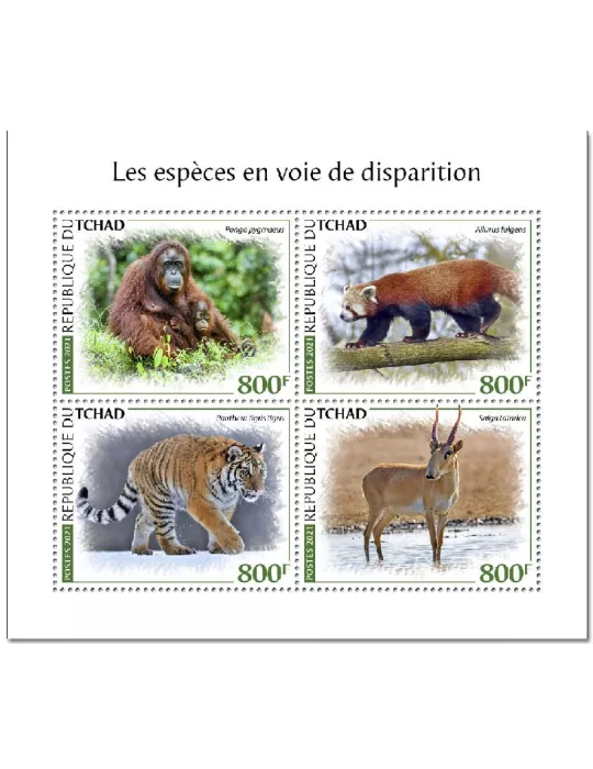 n° 3305/3308  - Timbre TCHAD Poste