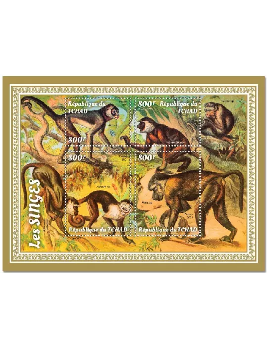n° 3333/3336  - Timbre TCHAD Poste