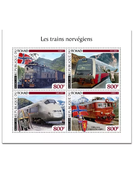 n° 3365/3368  - Timbre TCHAD Poste