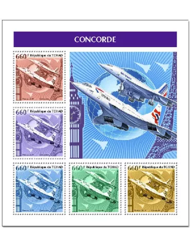 n° 3386/3390  - Timbre TCHAD Poste