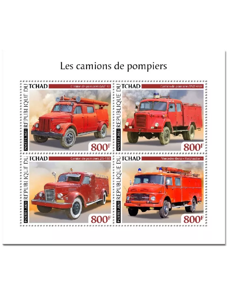 n° 3396/3399  - Timbre TCHAD Poste