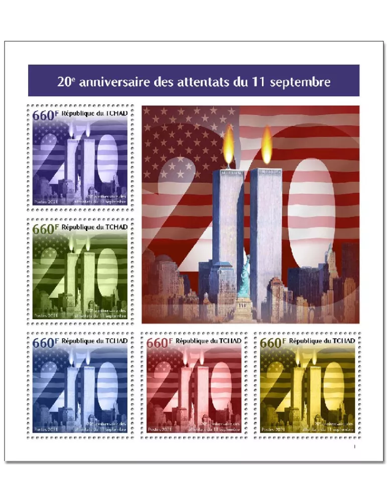 n° 3419/3423  - Timbre TCHAD Poste