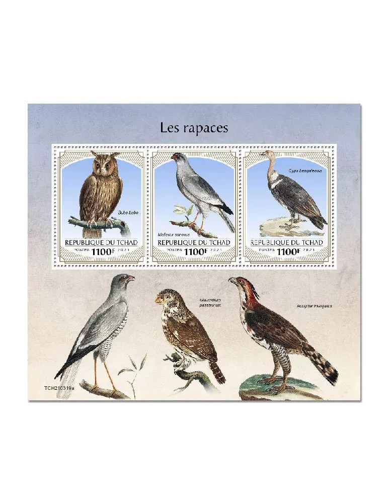 n° 3524/3526  - Timbre TCHAD Poste