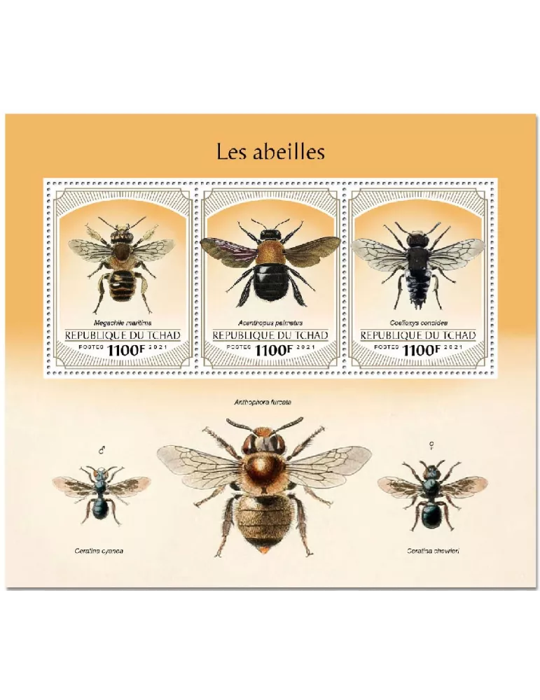 n° 3530/3532  - Timbre TCHAD Poste