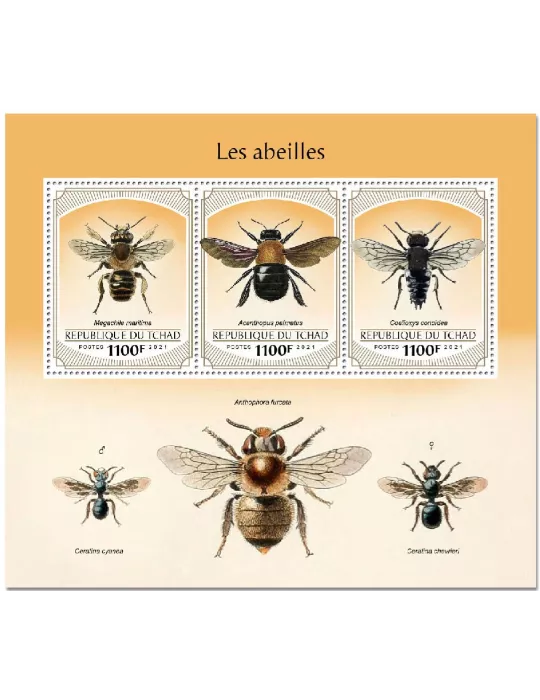n° 3530/3532  - Timbre TCHAD Poste