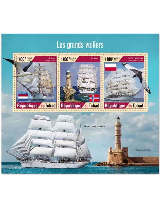 n° 3559/3561  - Timbre TCHAD Poste