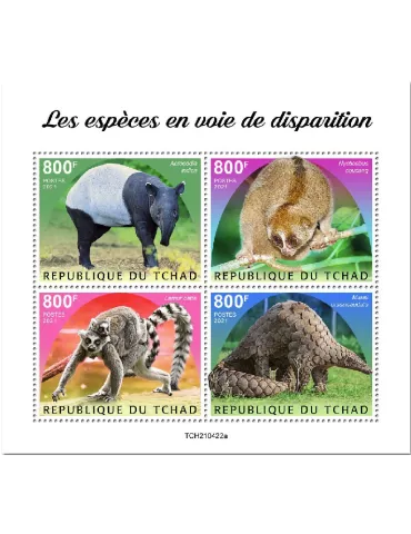 n° 3696/3699  - Timbre TCHAD Poste