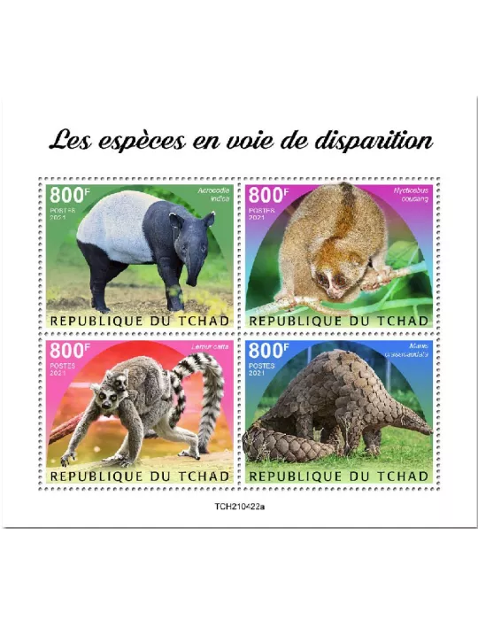 n° 3696/3699  - Timbre TCHAD Poste
