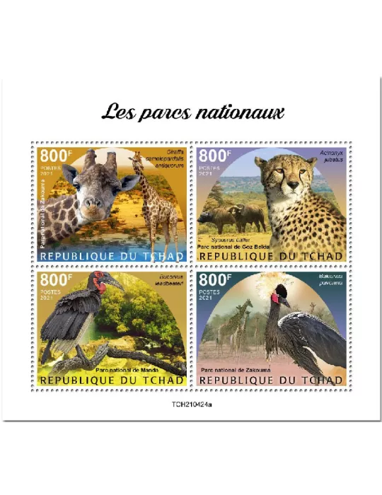 n° 3704/3707  - Timbre TCHAD Poste