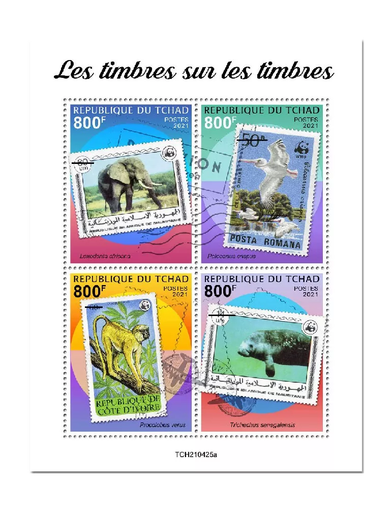 n° 3708/3711  - Timbre TCHAD Poste
