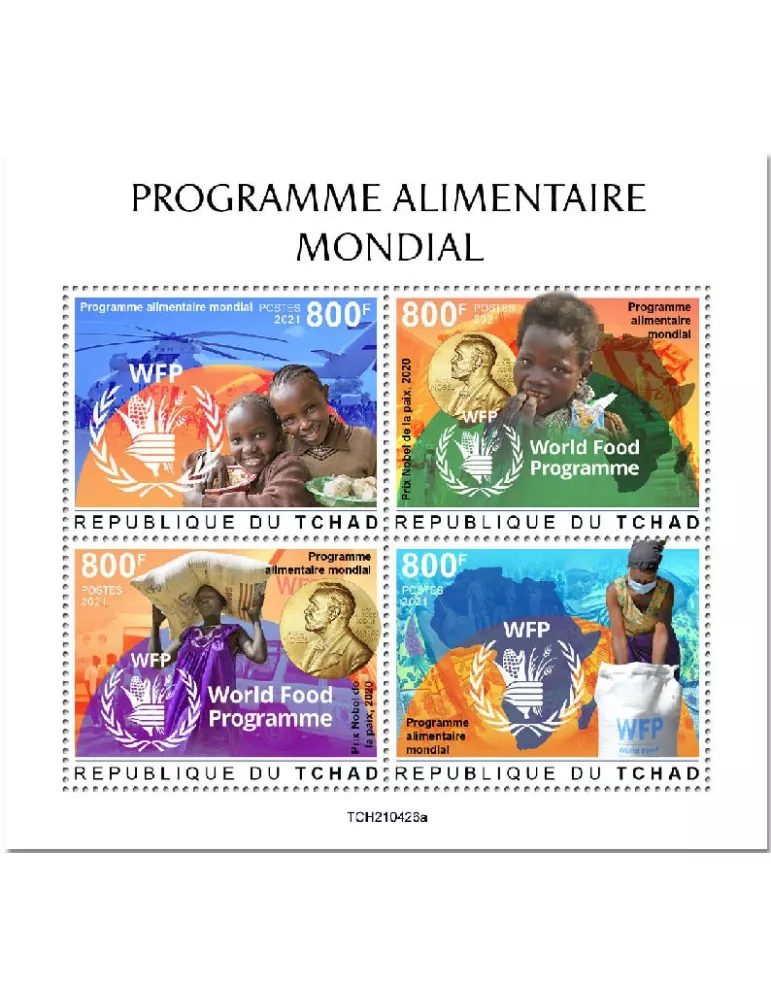 n° 3712/3715  - Timbre TCHAD Poste