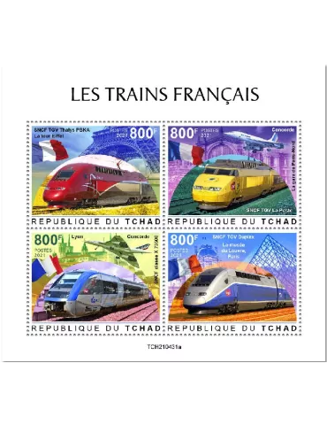 n° 3732/3735  - Timbre TCHAD Poste