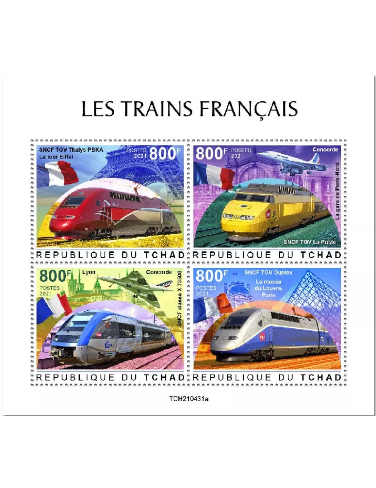 n° 3732/3735  - Timbre TCHAD Poste