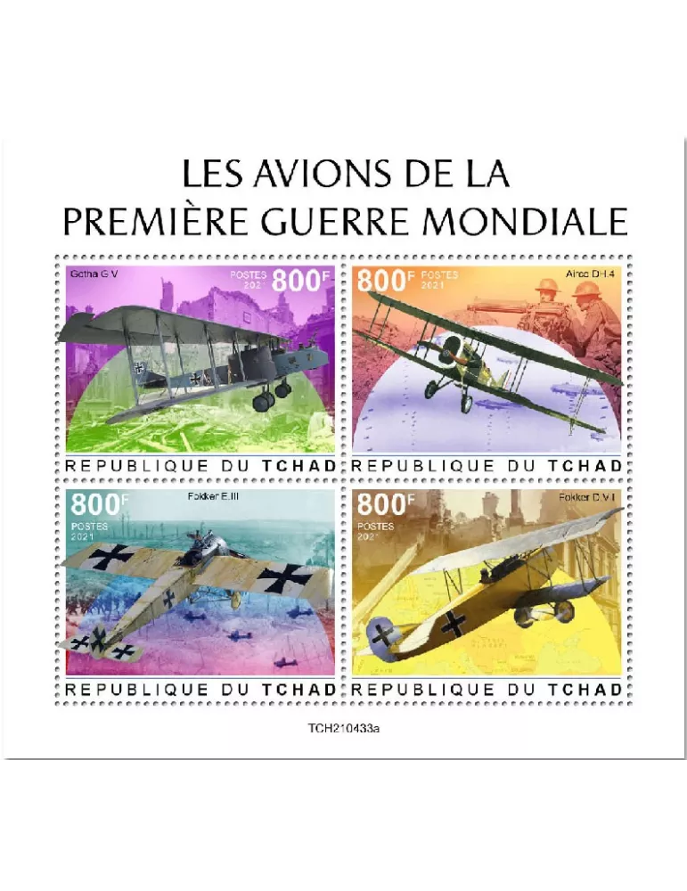 n° 3740/3743  - Timbre TCHAD Poste