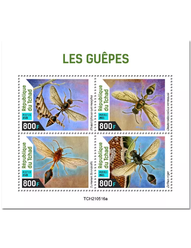 n° 3850/3853  - Timbre TCHAD Poste