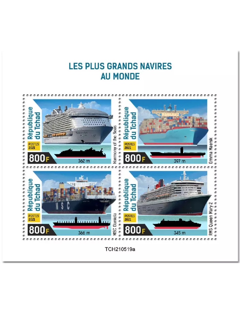n° 3862/3865  - Timbre TCHAD Poste
