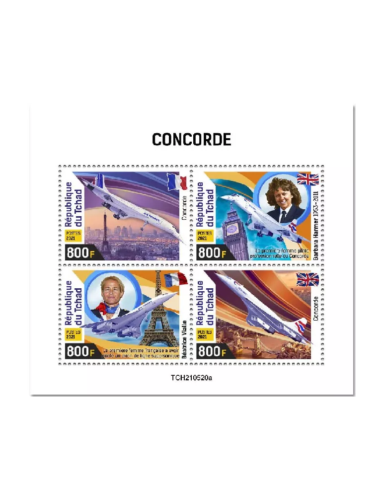 n° 3866/3869  - Timbre TCHAD Poste