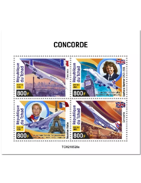 n° 3866/3869  - Timbre TCHAD Poste