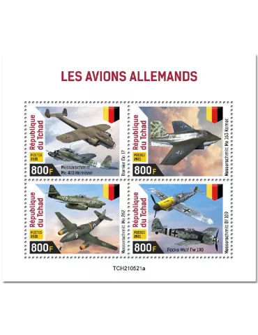 n° 3870/3873  - Timbre TCHAD Poste