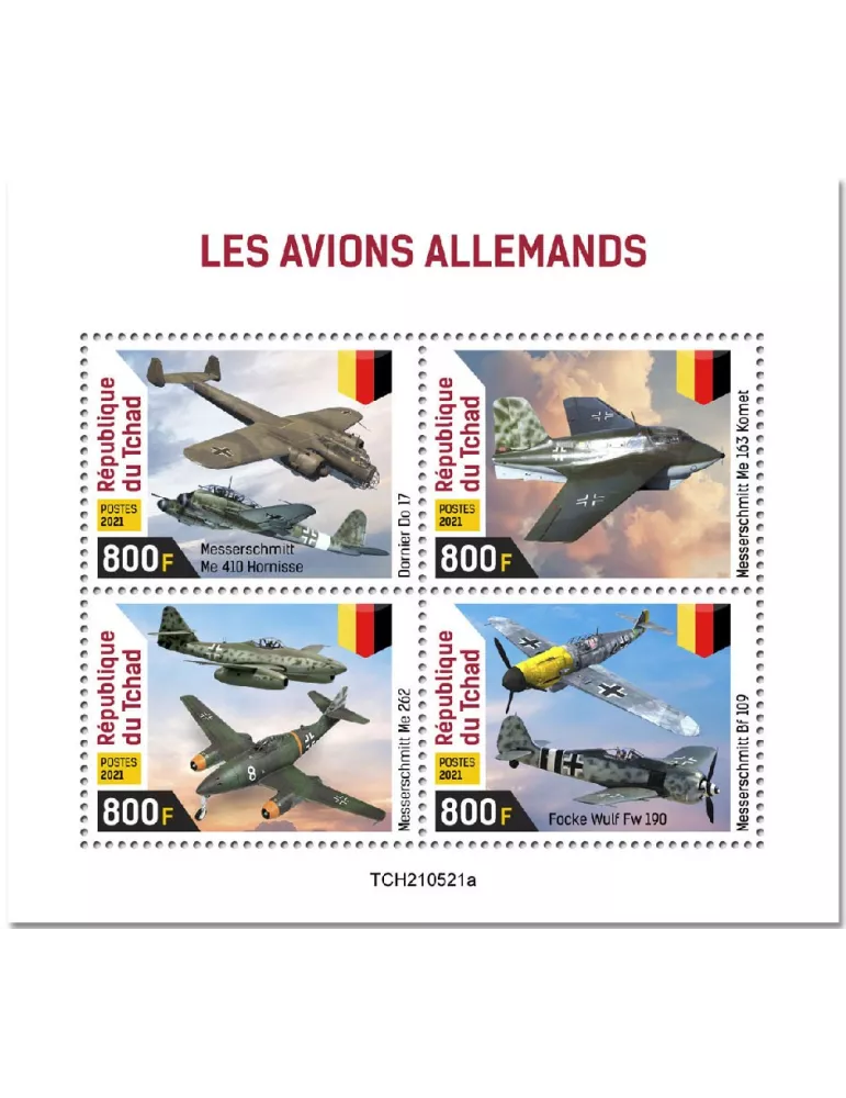 n° 3870/3873  - Timbre TCHAD Poste