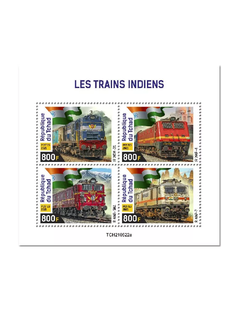 n° 3874/3877  - Timbre TCHAD Poste