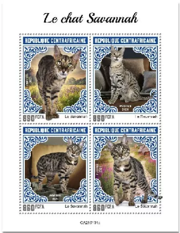 n° 7566/7569  - Timbre CENTRAFRIQUE Poste