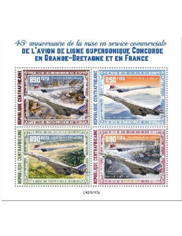 n° 7630/7633  - Timbre CENTRAFRIQUE Poste