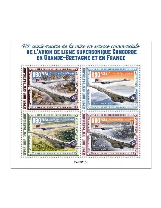 n° 7630/7633  - Timbre CENTRAFRIQUE Poste