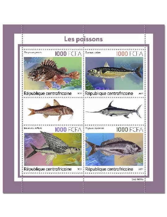 n° 8695/8698  - Timbre CENTRAFRIQUE Poste