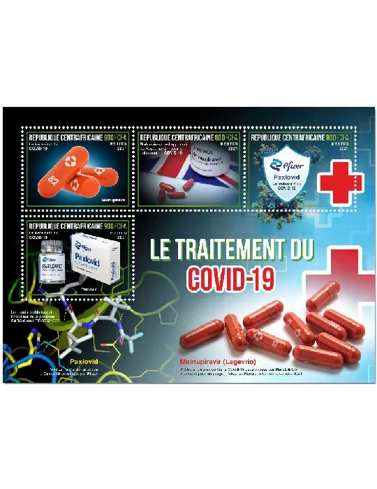 n° 8782/8785  - Timbre CENTRAFRIQUE Poste