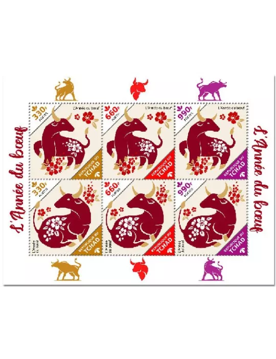 n° 3024/3029  - Timbre TCHAD Poste
