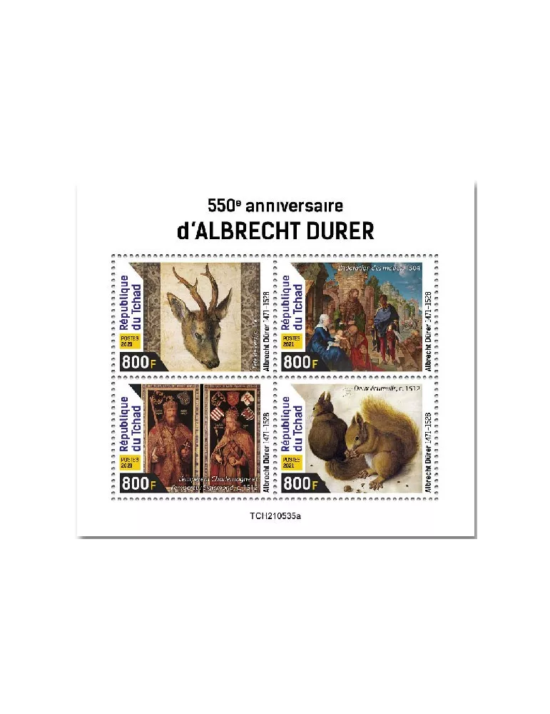 n° 3926/3929  - Timbre TCHAD Poste