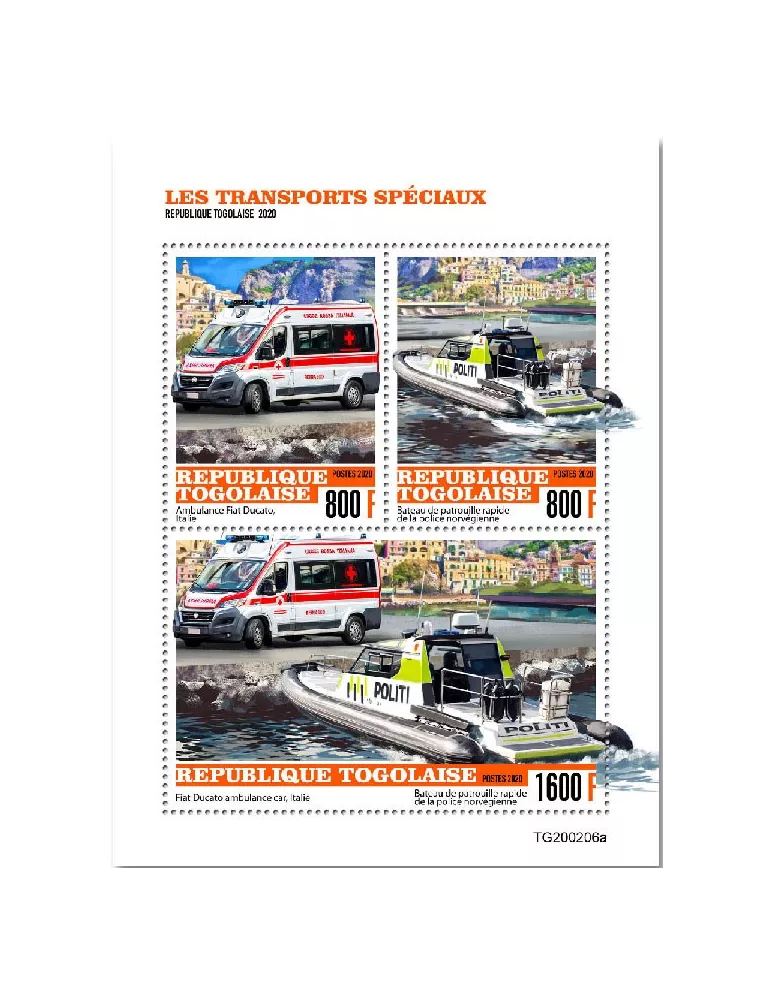 n° 8187/8189  - Timbre TOGO Poste