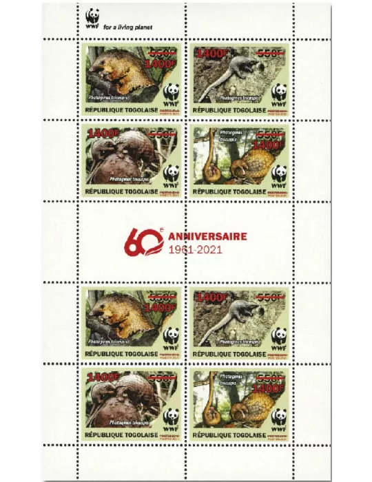 n° 9241/9244 (les 8 valeurs - 2 séries)  - Timbre TOGO Poste
