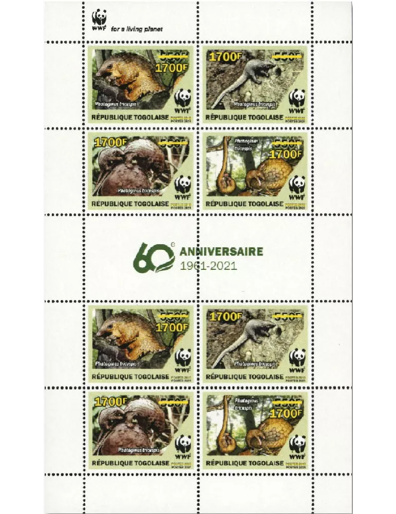 n° 9245/9248 (les 8 valeurs - 2 séries)  - Timbre TOGO Poste