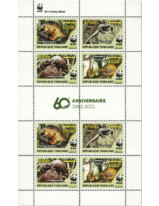 n° 9245/9248 (les 8 valeurs - 2 séries)  - Timbre TOGO Poste
